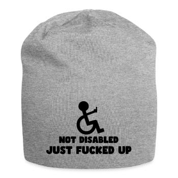 Tous les utilisateurs de fauteuil roulant ne sont pas sympas # - Bonnet en jersey - gris chiné - Devant