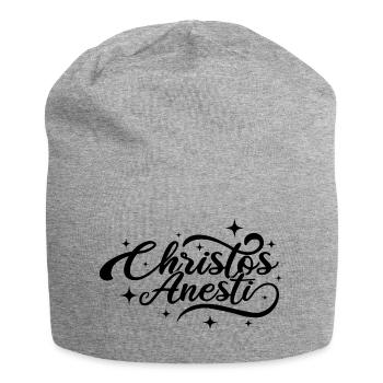 Christos Anesti Pâques orthodoxes - Bonnet en jersey - gris chiné - Devant