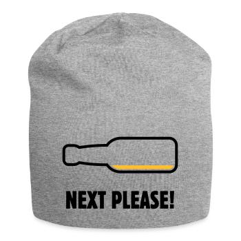 Suivant, s’il vous plaît ! (Bière / Bière / Pourrie 2C) - Bonnet en jersey - gris chiné - Devant