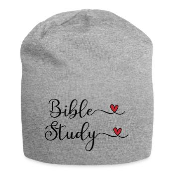 Conception de cœurs pour l’étude biblique - Bonnet en jersey - gris chiné - Devant