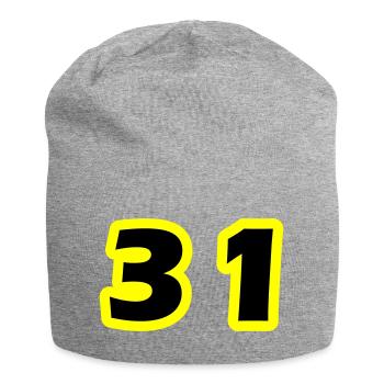 Symbole du chiffre 31 - Bonnet en jersey - gris chiné - Devant