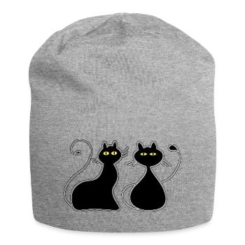 Cats - Jersey Beanie - heather grey - Front
