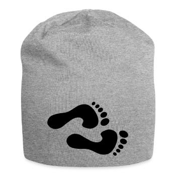 Füße - Jersey-Beanie - Grau meliert - Vorne
