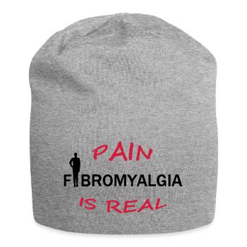 Fibromyalgia - Pain is real Geschenk - Jersey-Beanie - Grau meliert - Vorne