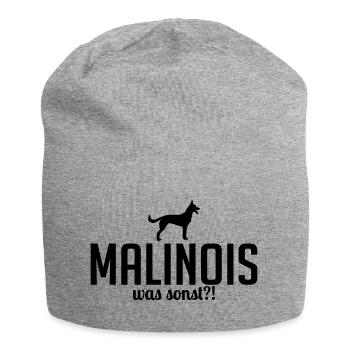 MALINOIS was sonst Hundespruch Wilsigns - Jersey-Beanie - Grau meliert - Vorne
