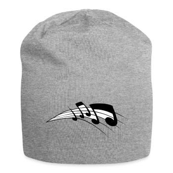 Music notes - Jersey Beanie - heather grey - Front