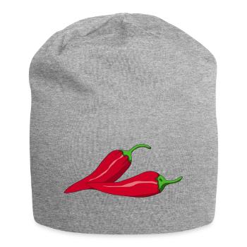 Chillischoten Chilli - Jersey-Beanie - Grau meliert - Vorne