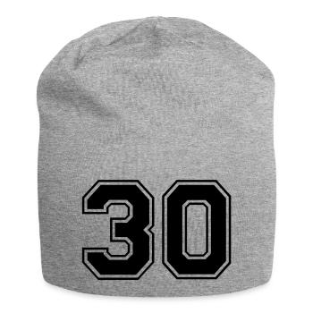 30 - Jersey Beanie - heather grey - Front