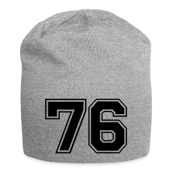 76 - Bonnet en jersey - gris chiné - Devant