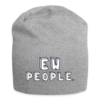 Menschen sind doof. - Jersey-Beanie - Grau meliert - Vorne