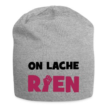 Wir verlieren nichts! - Jersey-Beanie - Grau meliert - Vorne