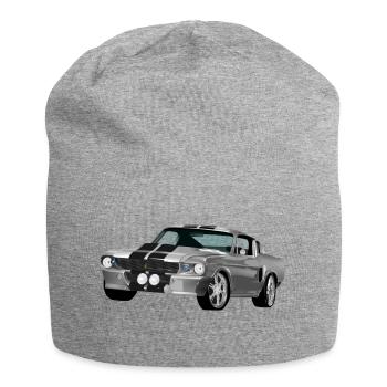 Sportwagen - Jersey-Beanie - Grau meliert - Vorne