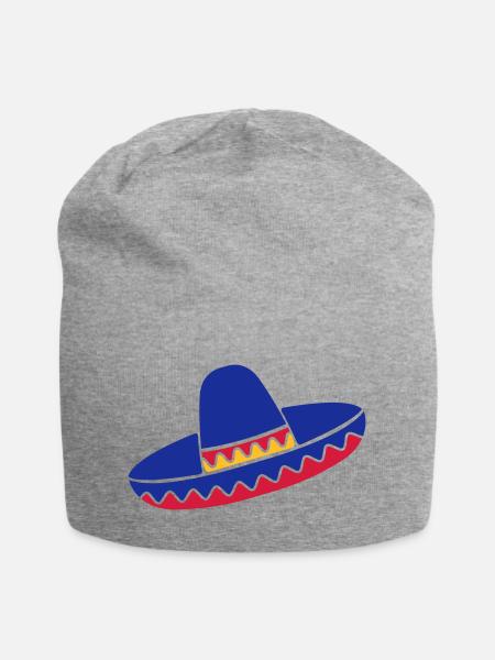 Sombrero Azul de Fiesta - Jersey-Beanie - Grau meliert