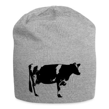 Vache - Bonnet en jersey - gris chiné - Devant
