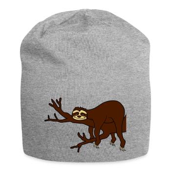 ast arbre paresseux se détendre muede se détendre haengen - Bonnet en jersey - gris chiné - Devant