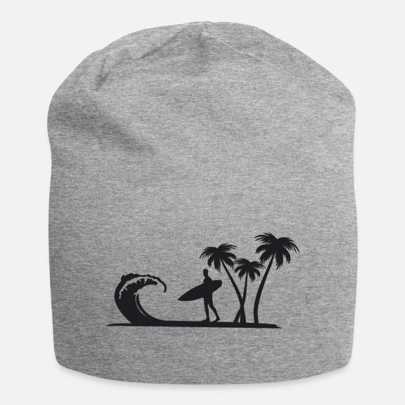 plage - Bonnet en jersey - gris chiné