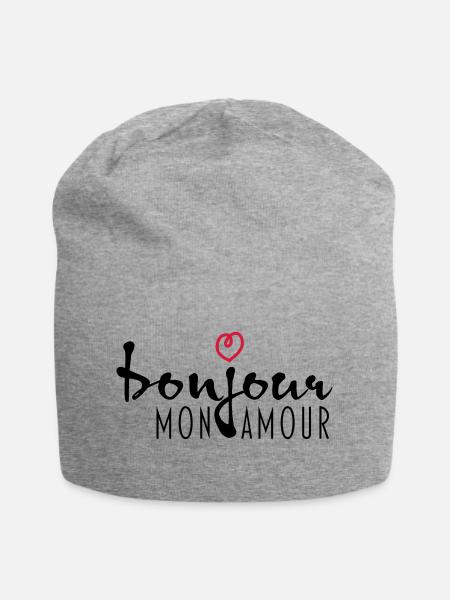 BONJOUR MON AMOUR - Bonnet en jersey - gris chiné