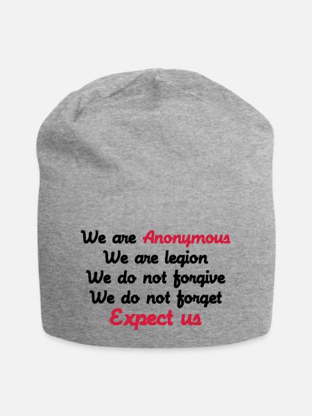 Anonymous - Jersey-Beanie - Grau meliert