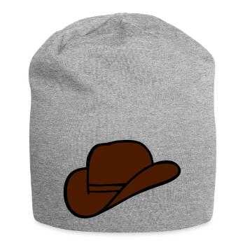 chapeau de cowboy - Bonnet en jersey - gris chiné - Devant