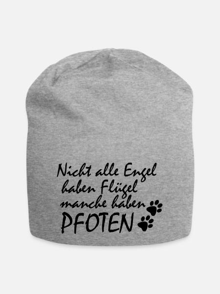 Pfoten Engel - Jersey-Beanie - Grau meliert