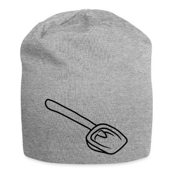 Contour version yellow shovel sandbox toy - Jersey Beanie - heather grey - Front