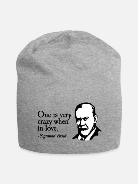 Man ist sehr verrückt, wenn Valentinstag Spaß verliebt - Jersey-Beanie - Grau meliert