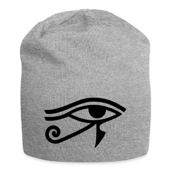 Œil de Horus Hiéroglyphe égyptien - Bonnet en jersey - gris chiné - Devant
