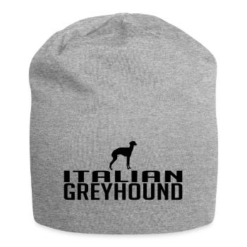 Italian Greyhound race chien chien Wilsigns - Bonnet en jersey - gris chiné - Devant