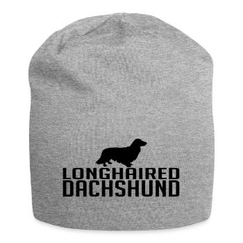 LONGHAIRED DACHSHUND Dogs Wilsigns - Jersey Beanie - heather grey - Front