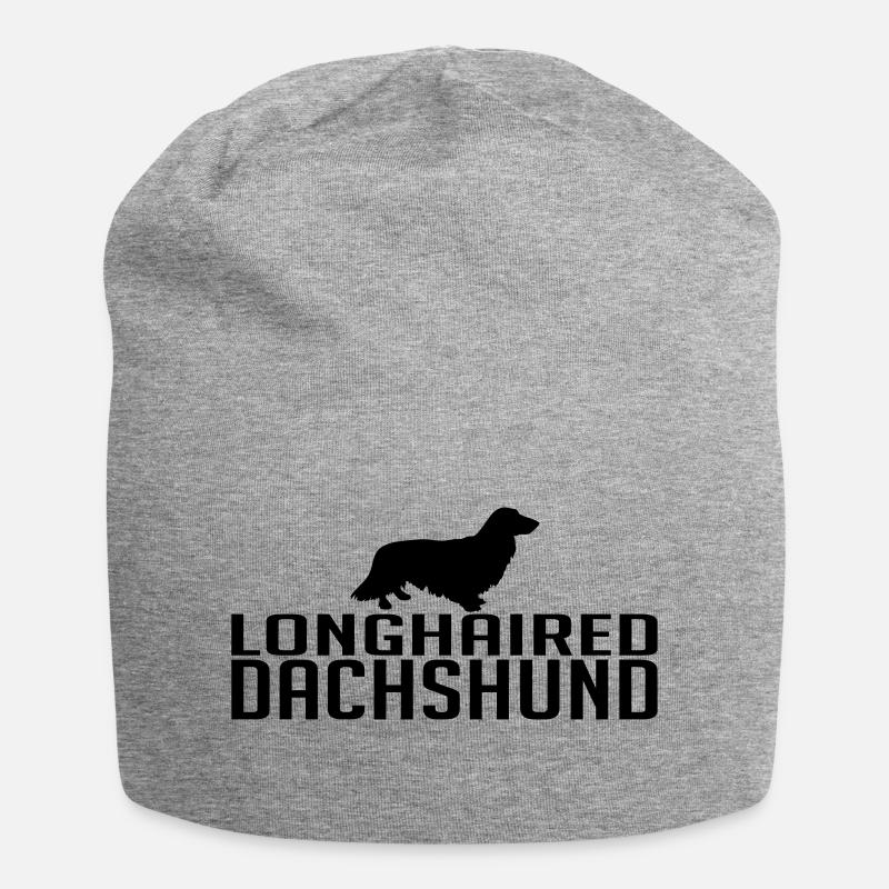 LONGHAIRED DACHSHUND Hunderasse Hunde Wilsigns - Jersey-Beanie - Grau meliert