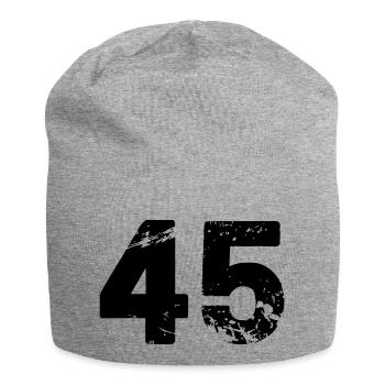 45 - Jersey Beanie - heather grey - Front