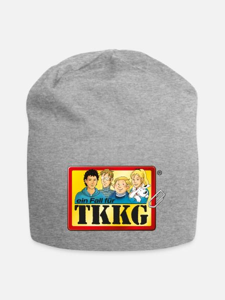 TKKG Logo Ein Fall Für TKKG - Jersey-Beanie - Grau meliert