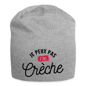 Je peux pas j'ai crèche - Bonnet en jersey - gris chiné - Devant