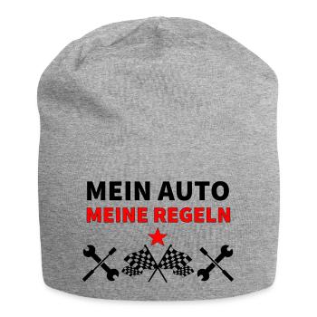 Auto - Jersey-Beanie - Grau meliert - Vorne