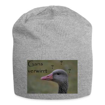 Oie confuse - drôle de dicton - Bonnet en jersey - gris chiné - Devant
