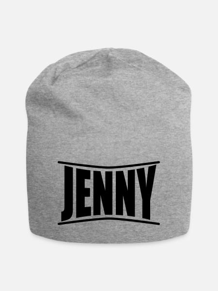 T-Shirt Jenny T-Shirt Geschenkidee - Jersey-Beanie - Grau meliert