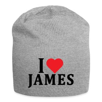 t-shirt J’aime James idée cadeau t-shirt - Bonnet en jersey - gris chiné - Devant