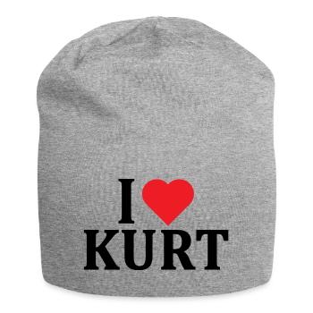 t-shirt name I love Kurt t-shirt gift idea - Jersey Beanie - heather grey - Front