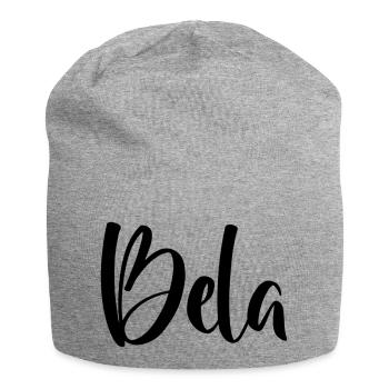 Prénom - Bela - Bonnet en jersey - gris chiné - Devant