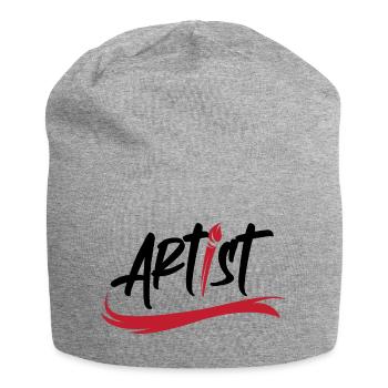 artist pinsel logo Kunst Symbol Pinselstrich icon - Jersey-Beanie - Grau meliert - Vorne
