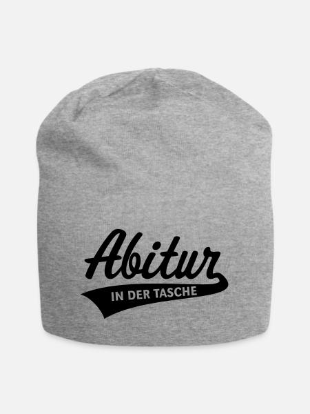 Abitur – In Der Tasche (Abiturient / Abi / Black) - Jersey-Beanie - Grau meliert