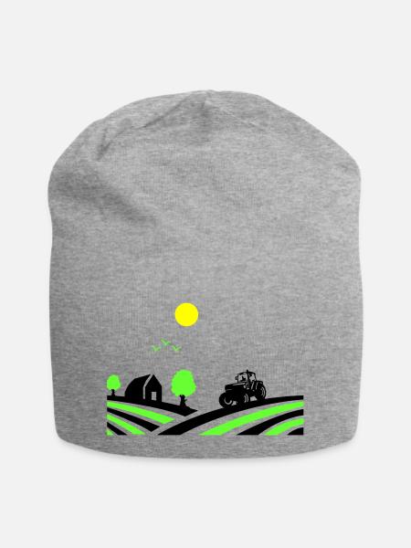 traktor farm - Jersey-Beanie - Grau meliert