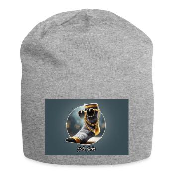 Jeu de mots ambigu sur l’expression allemande – Coole Socke - Bonnet en jersey - gris chiné - Devant