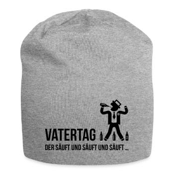 Vatertag – Der Säuft Und Säuft Und Säuft … Bier B - Jersey-Beanie - Grau meliert - Vorne