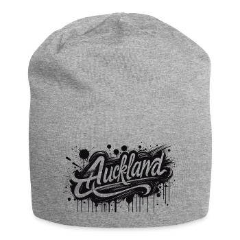 Auckland - New Zealand - Neuseeland Kiwi Aotearoa - Jersey-Beanie - Grau meliert - Vorne