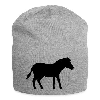 Horse Pony - Jersey Beanie - heather grey - Front