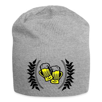Icône de la bière - Bonnet en jersey - gris chiné - Devant