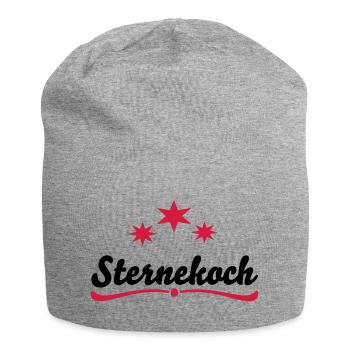 Kochschürze Sternekoch - Jersey-Beanie - Grau meliert - Vorne