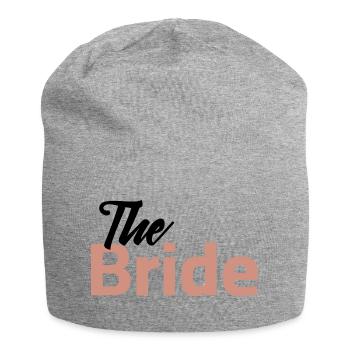 La mariée - Bonnet en jersey - gris chiné - Devant
