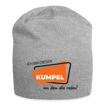 Ich bin dieser Kumpel von dem alle reden - Jersey-Beanie - Grau meliert - Vorne